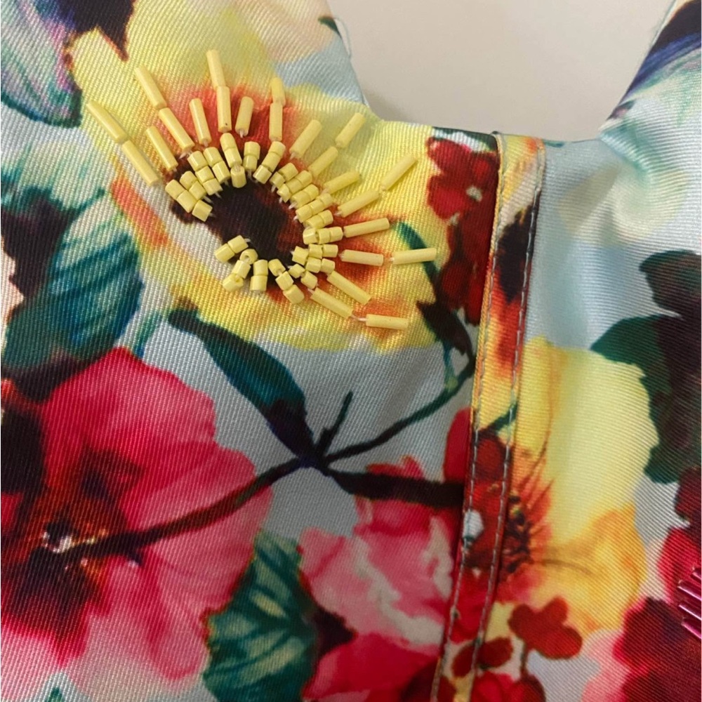 Rachel Allan Multicolor Floral Strapless Dress - Picture 10 of 12